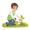 180 Boy Planting Tree Cartoon Illustrations & Clip Art - iStock